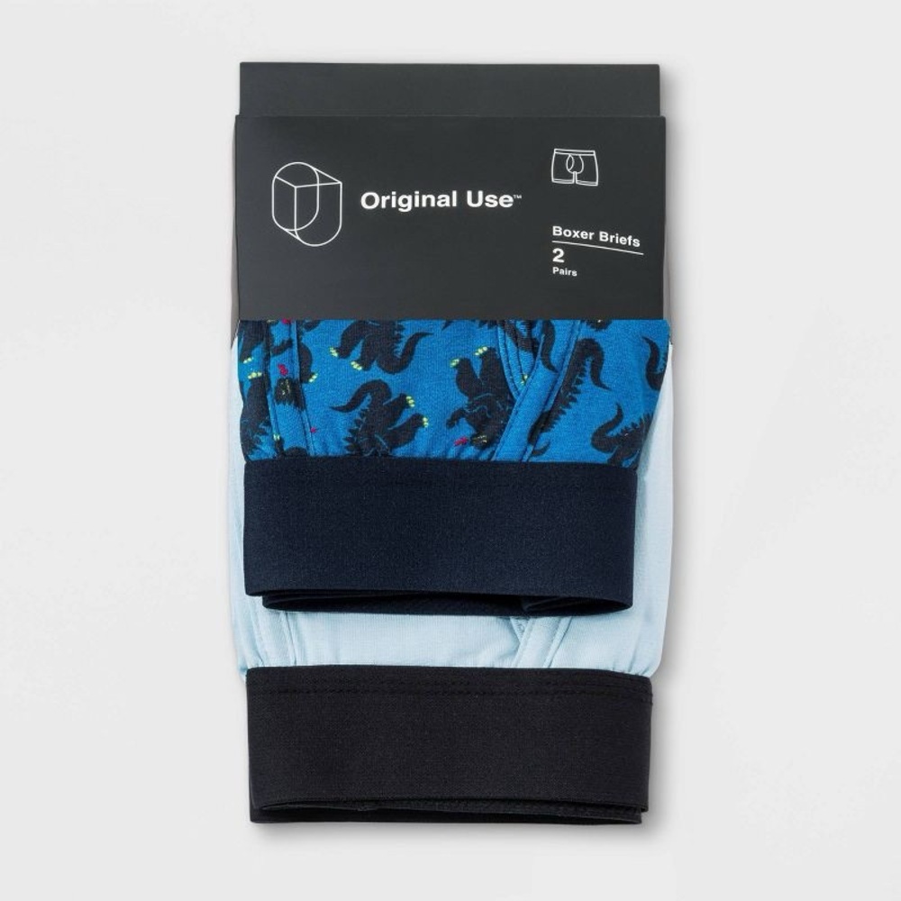 Original Use Men's Blue Godzilla Boxer Briefs 2pk Size XS